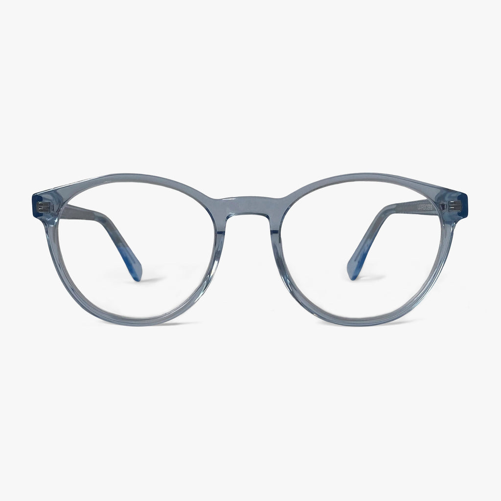 Buy Men's Quincy Crystal Blue Blue light glasses - Luxreaders.co.uk