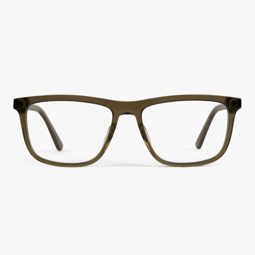 Buy Men's Adams Shiny Olive Reading glasses - Luxreaders.co.uk
