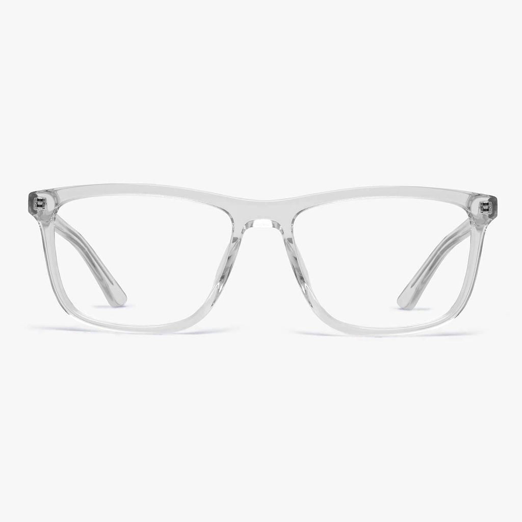 Buy Men's Adams Crystal White Blue light glasses - Luxreaders.co.uk