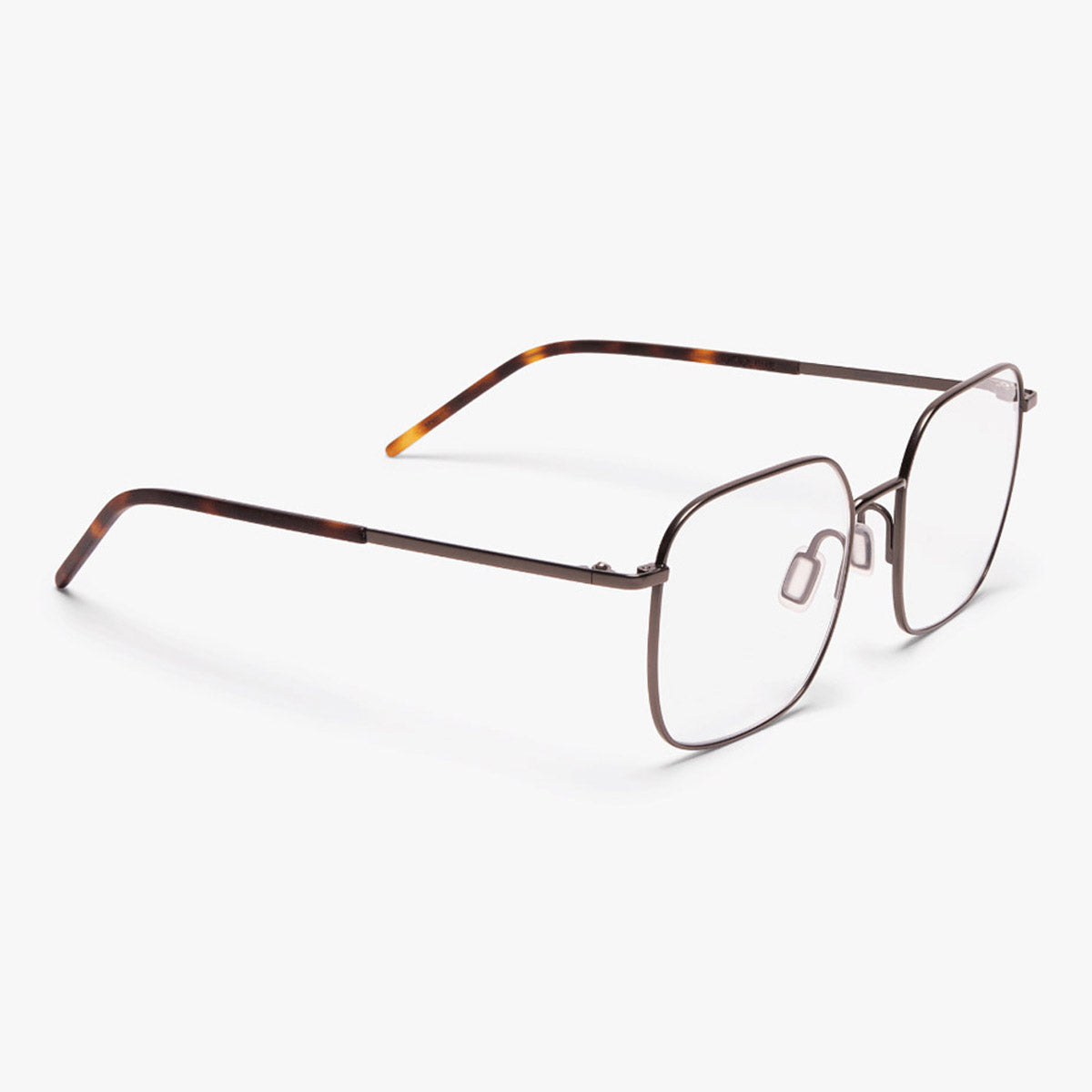 Luxreaders stylish Women's Båstad Gun Reading glasses. Made from Titanium in a Round shape.