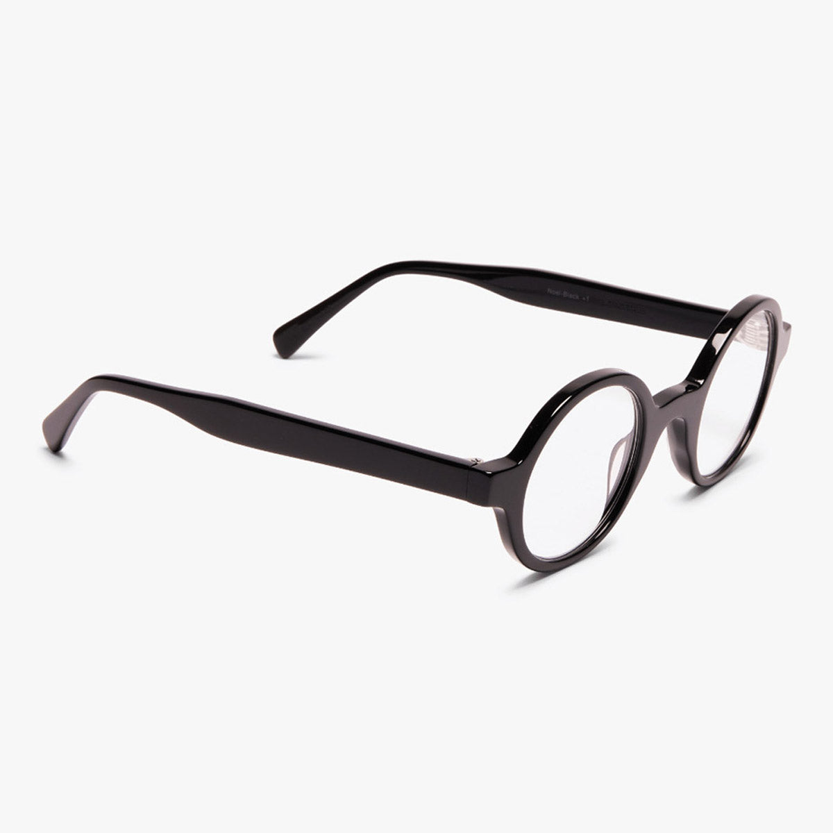 Luxreaders stylish Tórshavn Black Reading glasses. Made from Bio-acetate in a Round shape.
