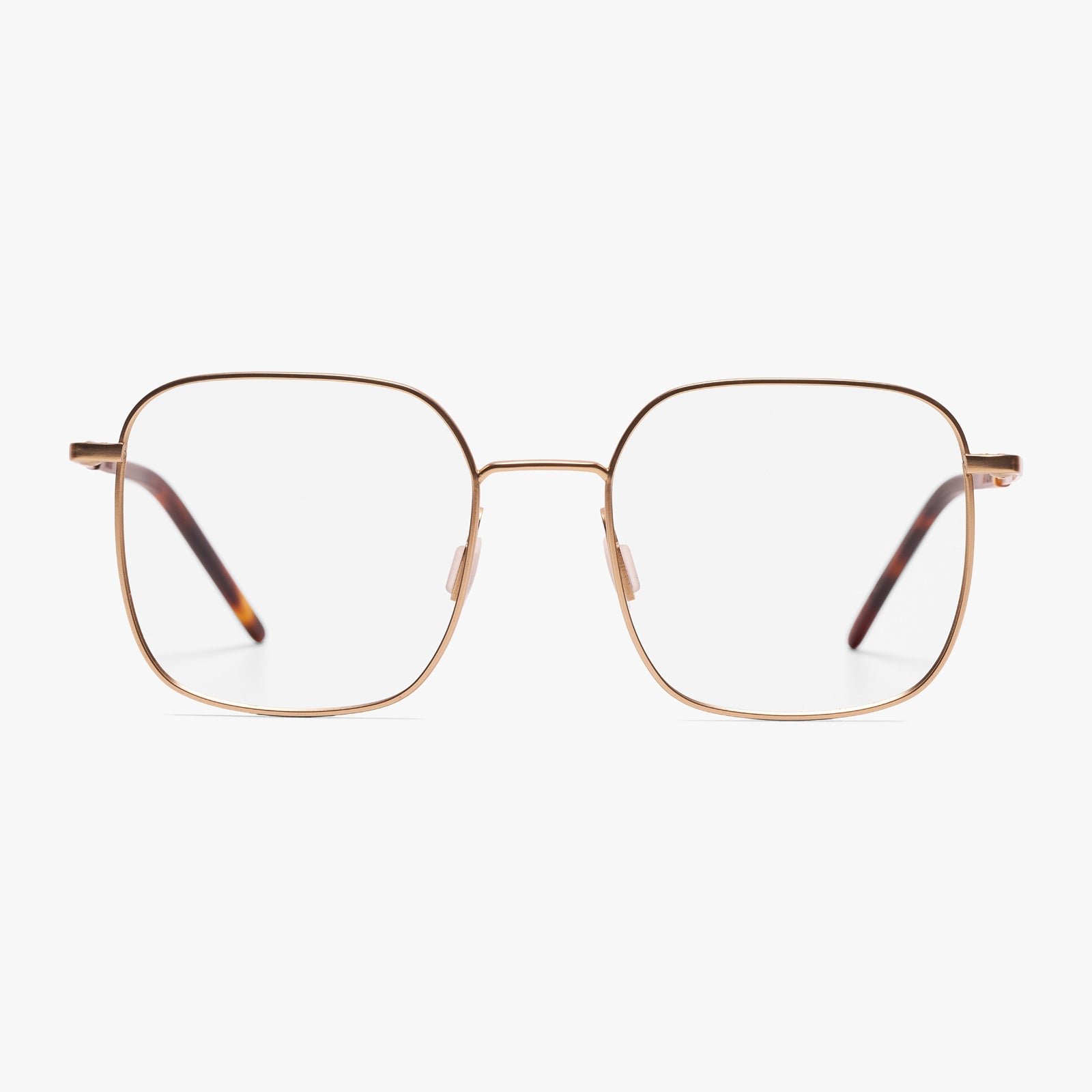 Luxreaders stylish Båstad Gold Reading glasses. Made from Titanium in a Round shape.