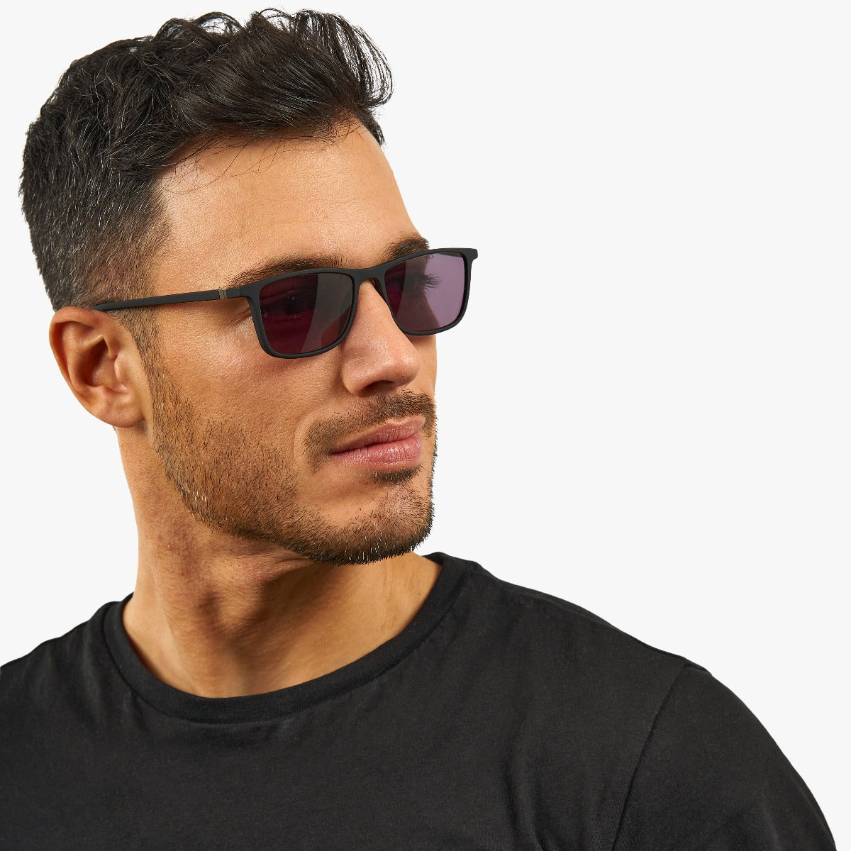 Luxreaders stylish Men's Skagen Black Sunglasses. Made from Rubber in a Rectangle shape.