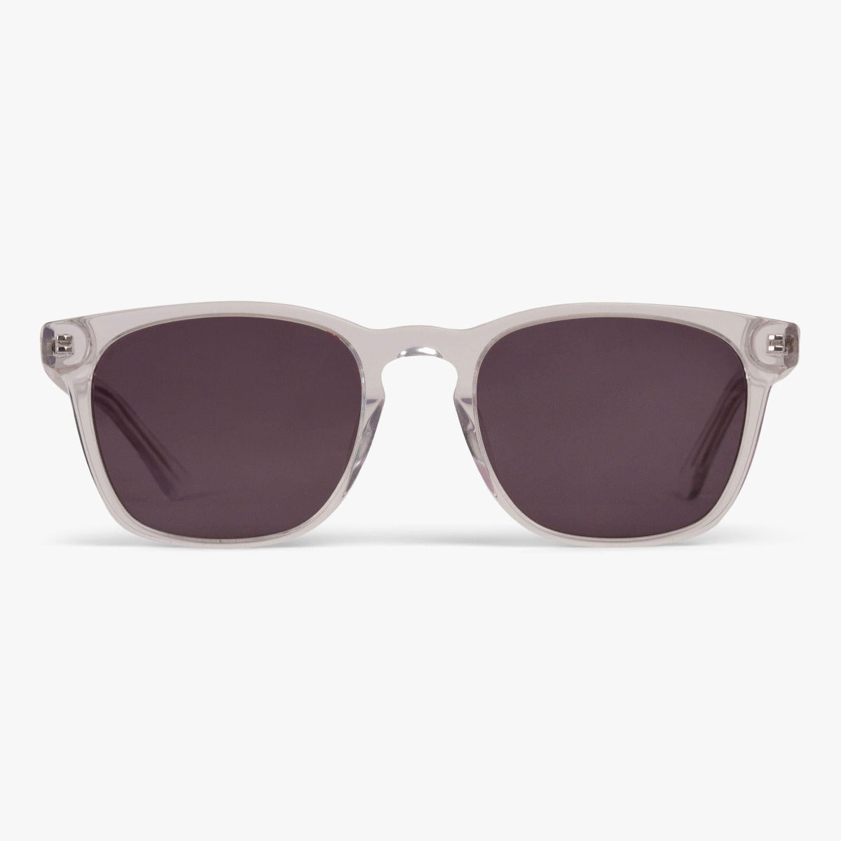 Luxreaders stylish Women's Bornholm Crystal White Sunglasses. Made from Acetate in a Square shape.