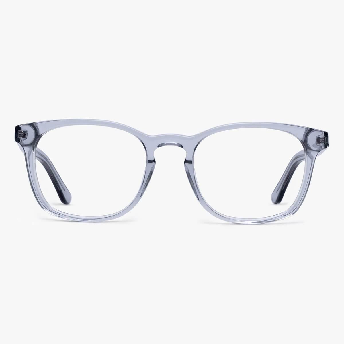 Bornholm Crystal Grey square glasses with clear grey frames