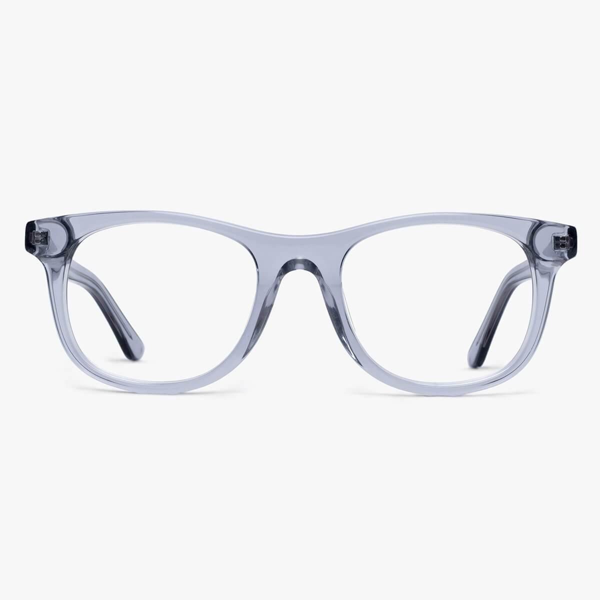 Luxreaders stylish Men's Malmö Crystal Grey Reading glasses. Made from Acetate in a Square shape.