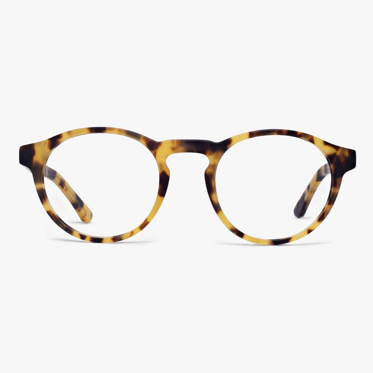 Luxreaders stylish Trondheim Light Turtle Reading glasses. Made from Acetate in a Round shape.