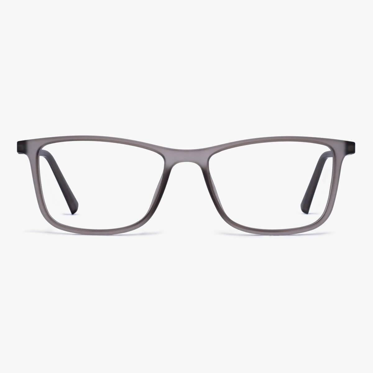 Luxreaders stylish Skagen Grey Blue light glasses. Made from Rubber in a Rectangle shape.
