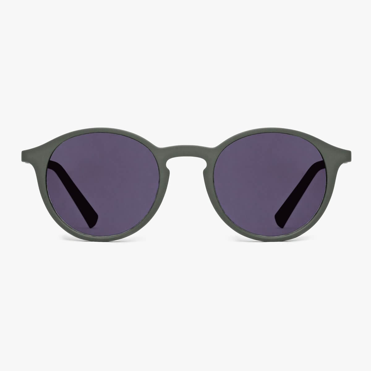 Luxreaders stylish Læsø Dark Army Sunglasses. Made from Rubber in a Round shape.