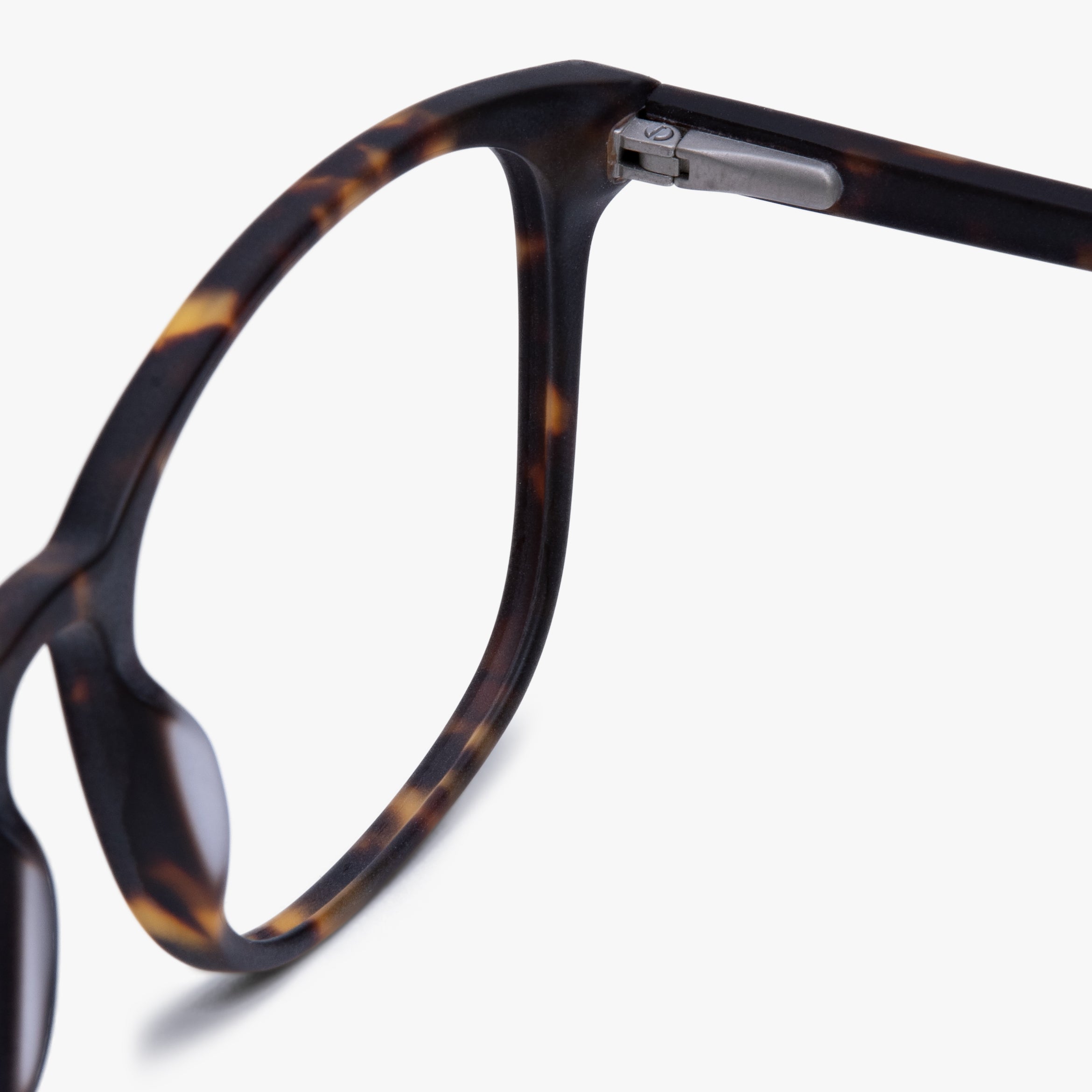 Tortoise shell glasses frame close-up