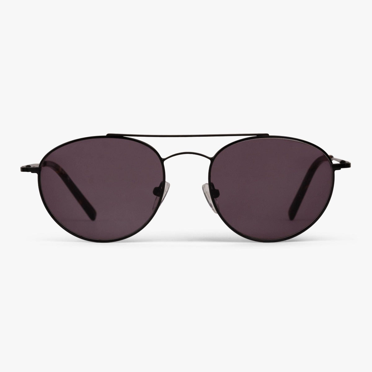 Göteborg Black sunglasses with round black frame and dark lenses