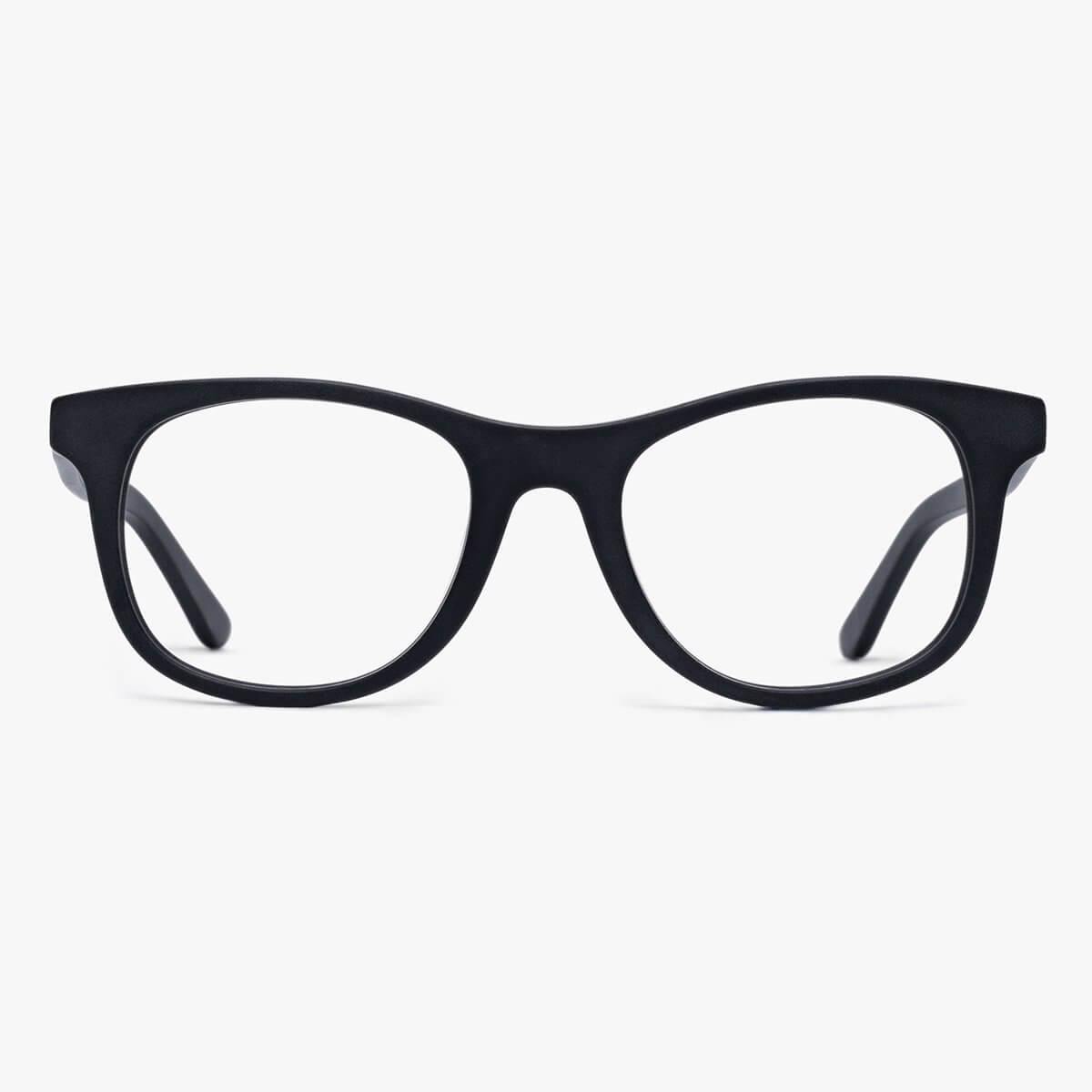 Men's Malmö Black rectangular glasses with a matte black frame