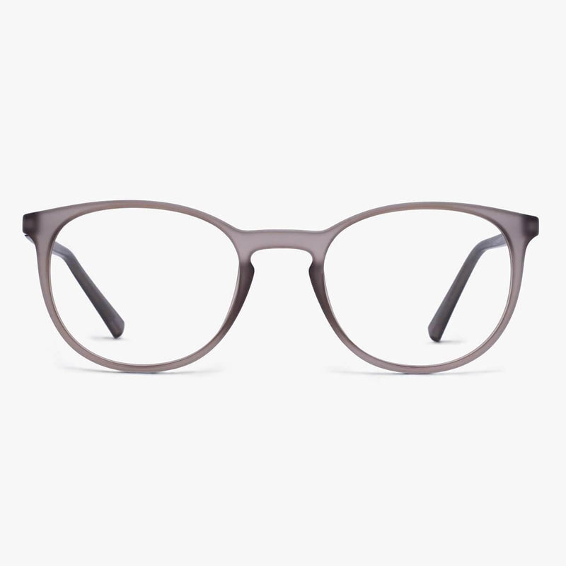 Men's Stockholm Grey round eyeglasses with matte finish