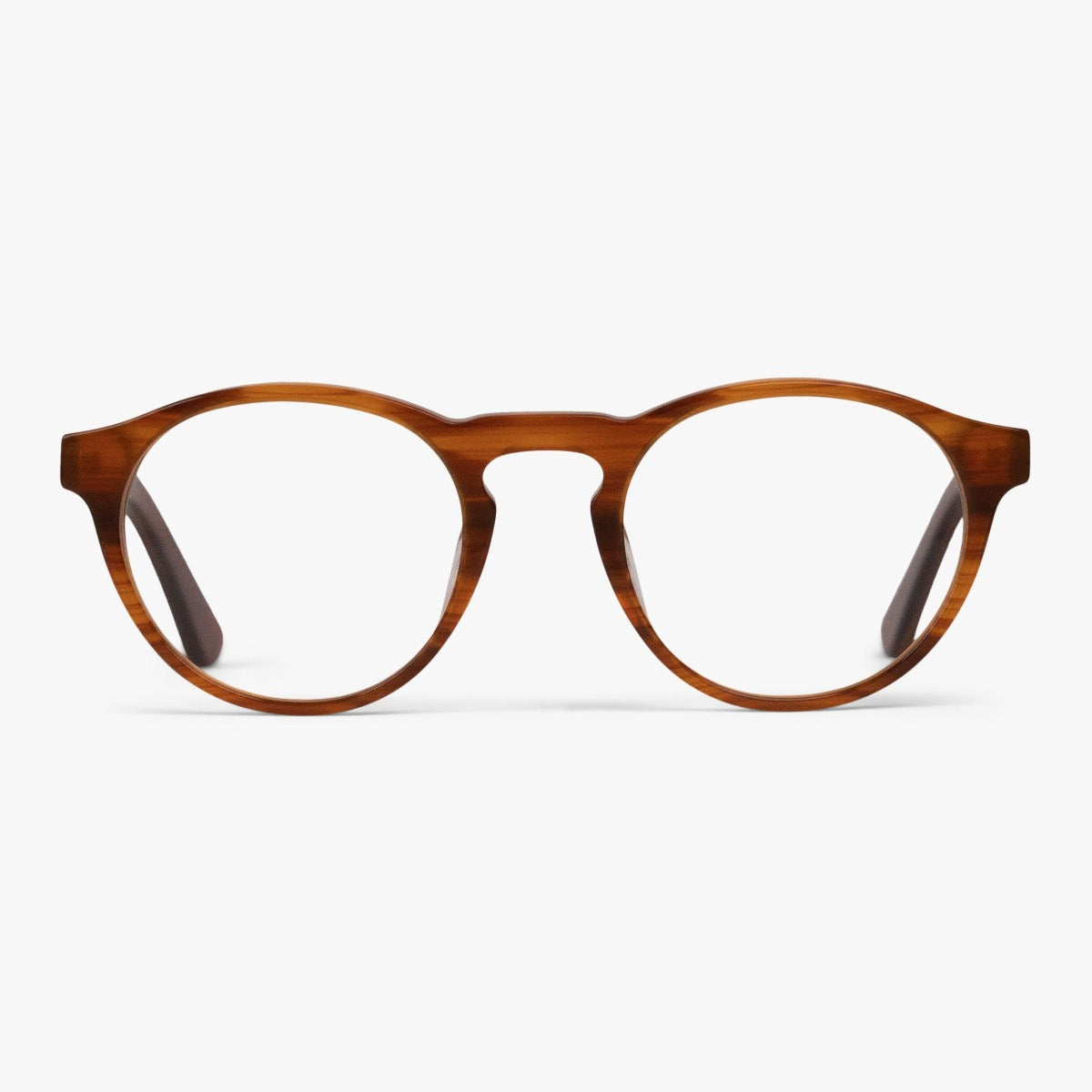 Men's Trondheim shiny walnut reading glasses in brown