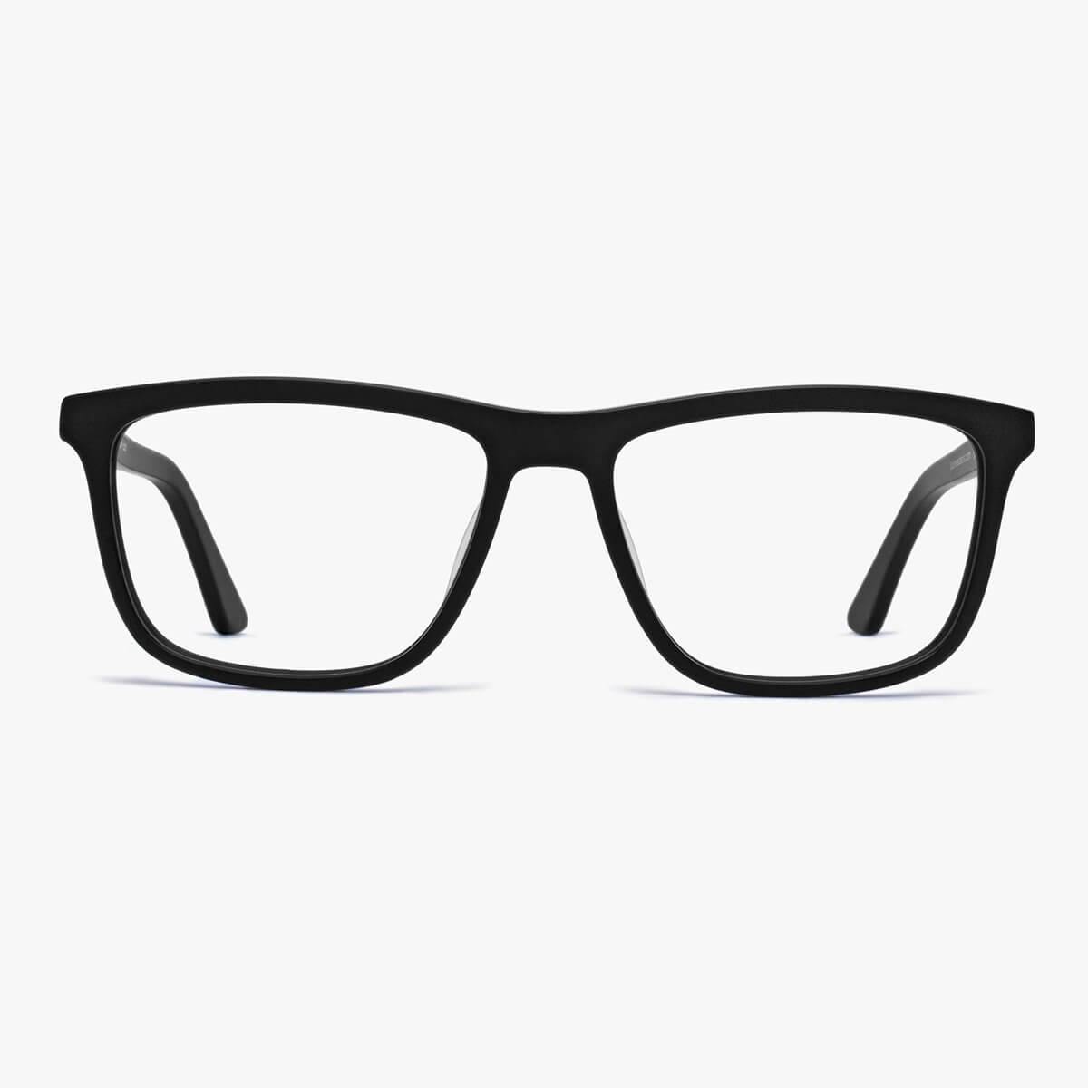 Oslo Black rectangular reading glasses with a sleek design