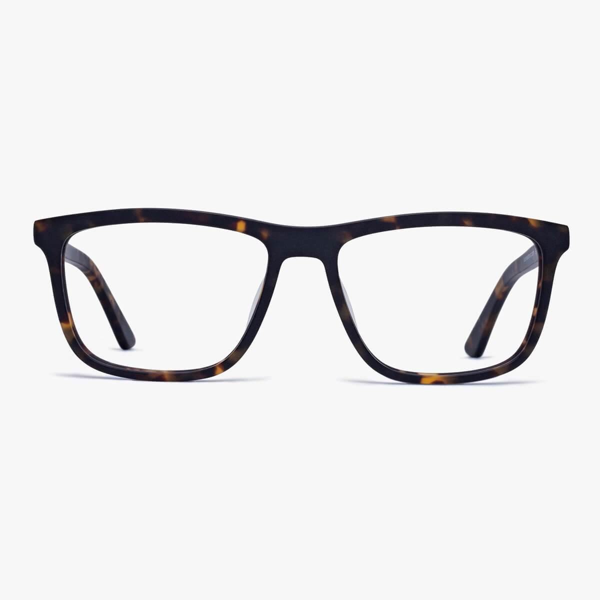 Oslo Dark Turtle rectangular tortoiseshell glasses