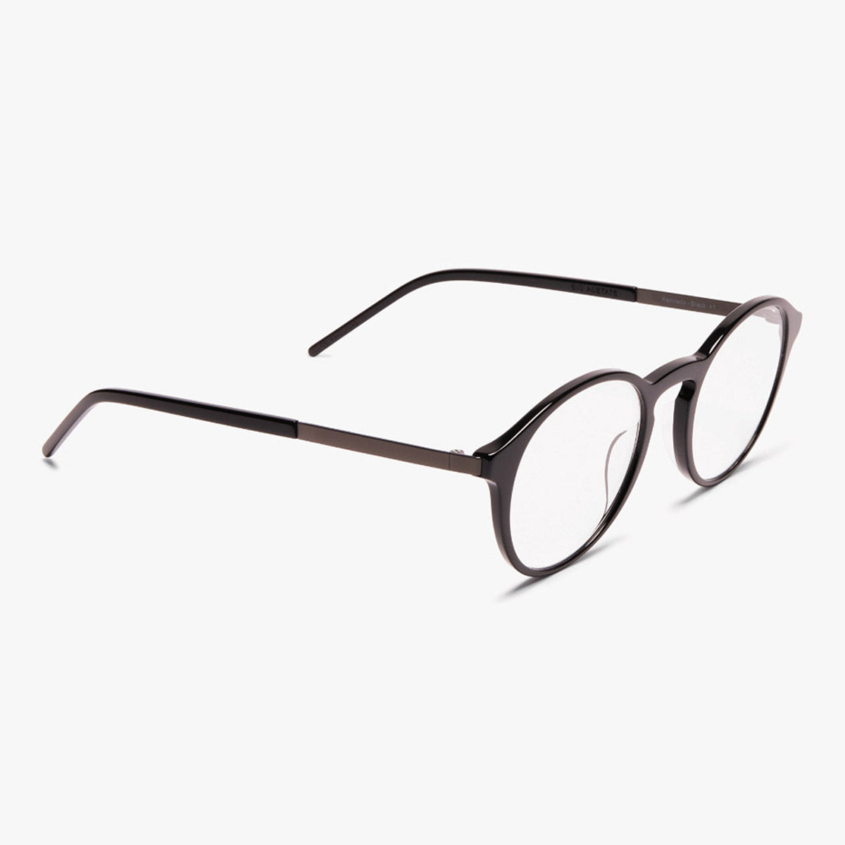 Women's Ærø black round glasses with thin temples