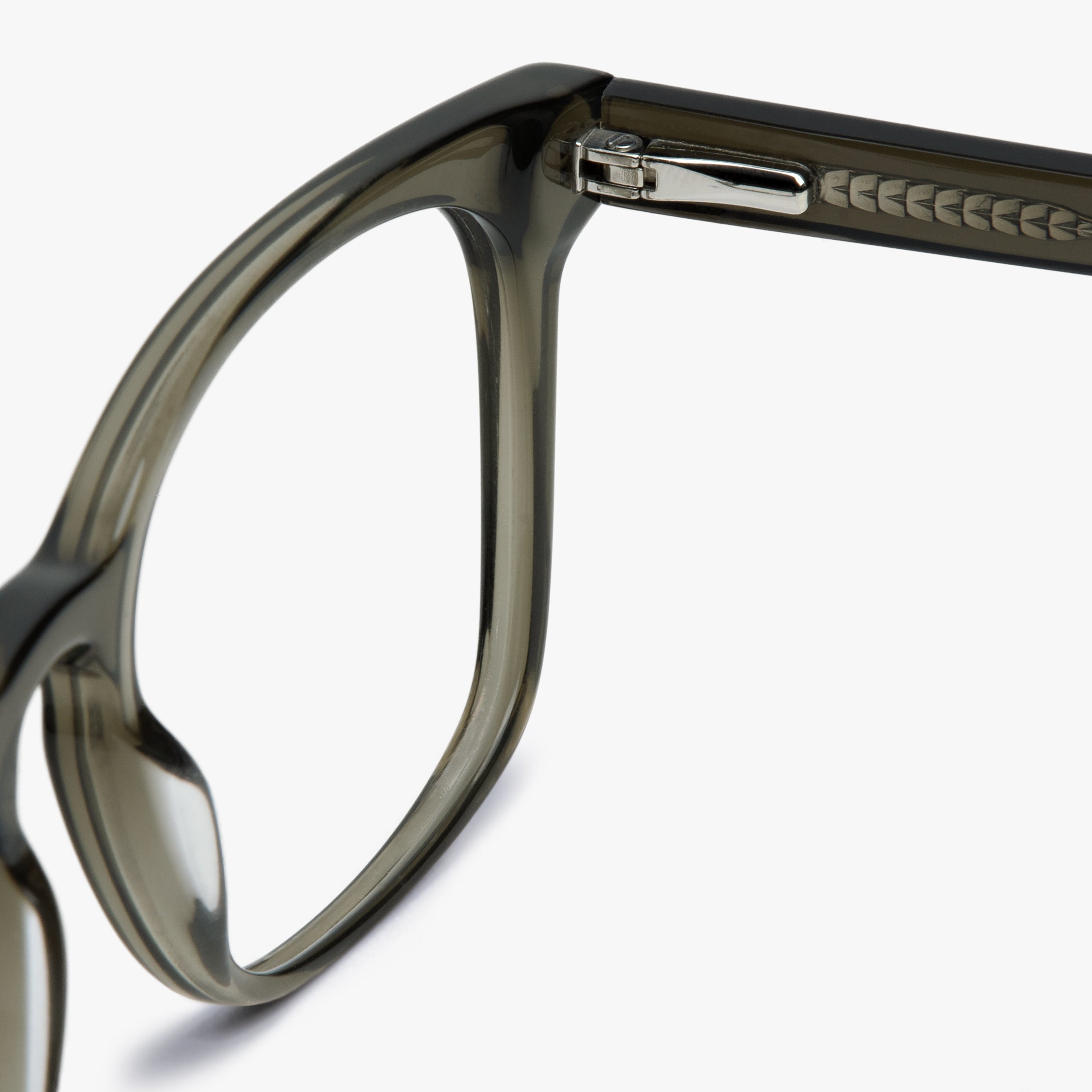Close-up of Women's Bornholm Shiny Olive glasses frame