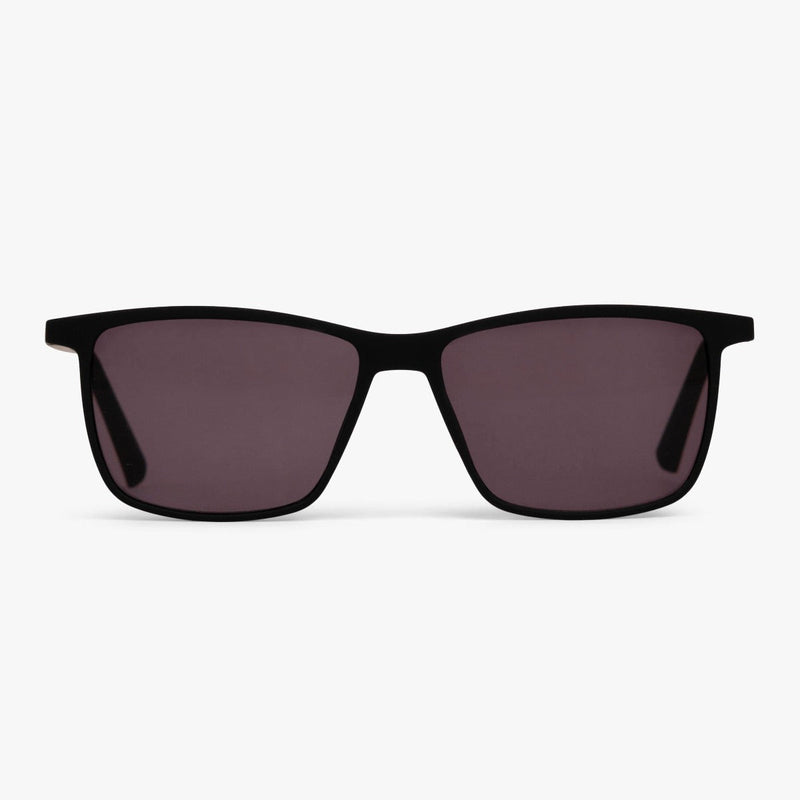 Women's København Black rectangular sunglasses with black frame and dark lenses
