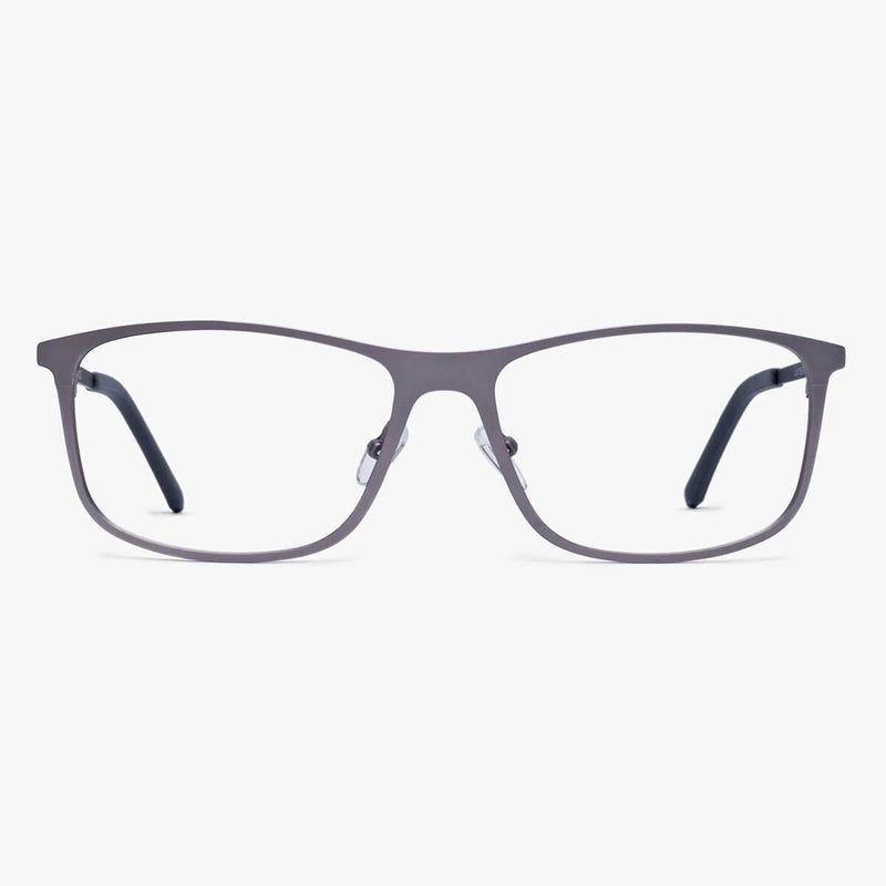 Women's Møn Gun rectangular glasses with a sleek gray frame