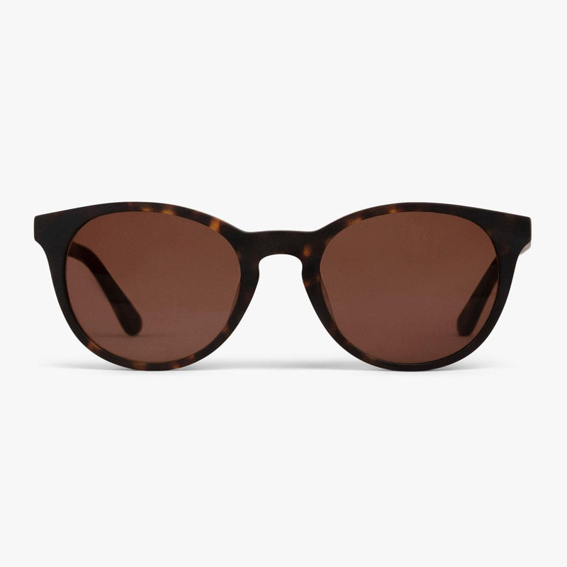 Women's Örebro dark turtle sunglasses with round lenses