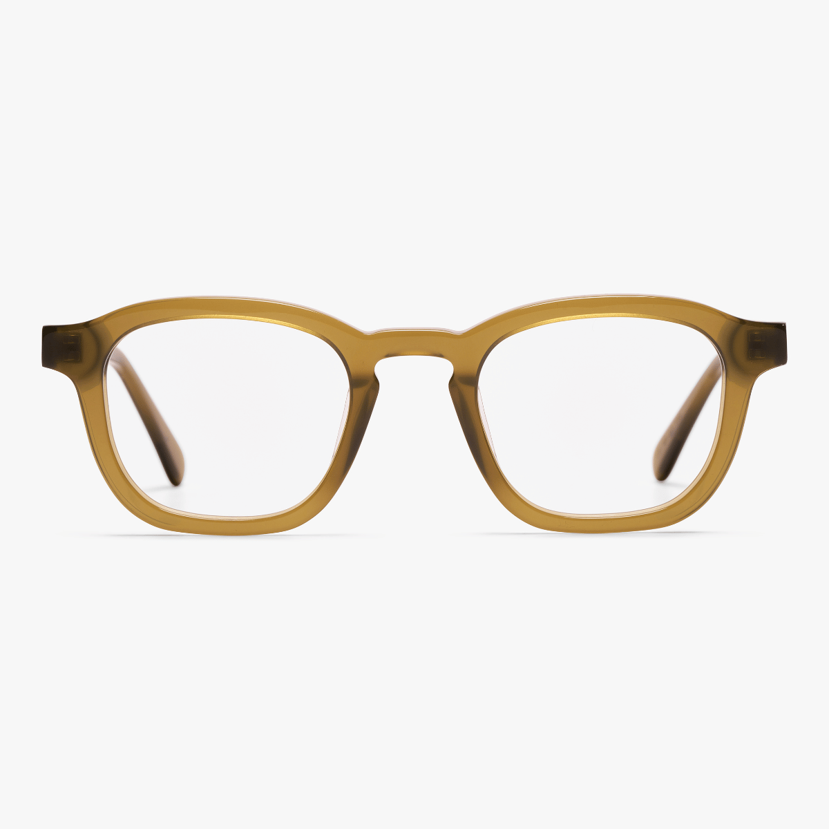 Women's Reykjavik Shiny Olive reading glasses with square olive frames