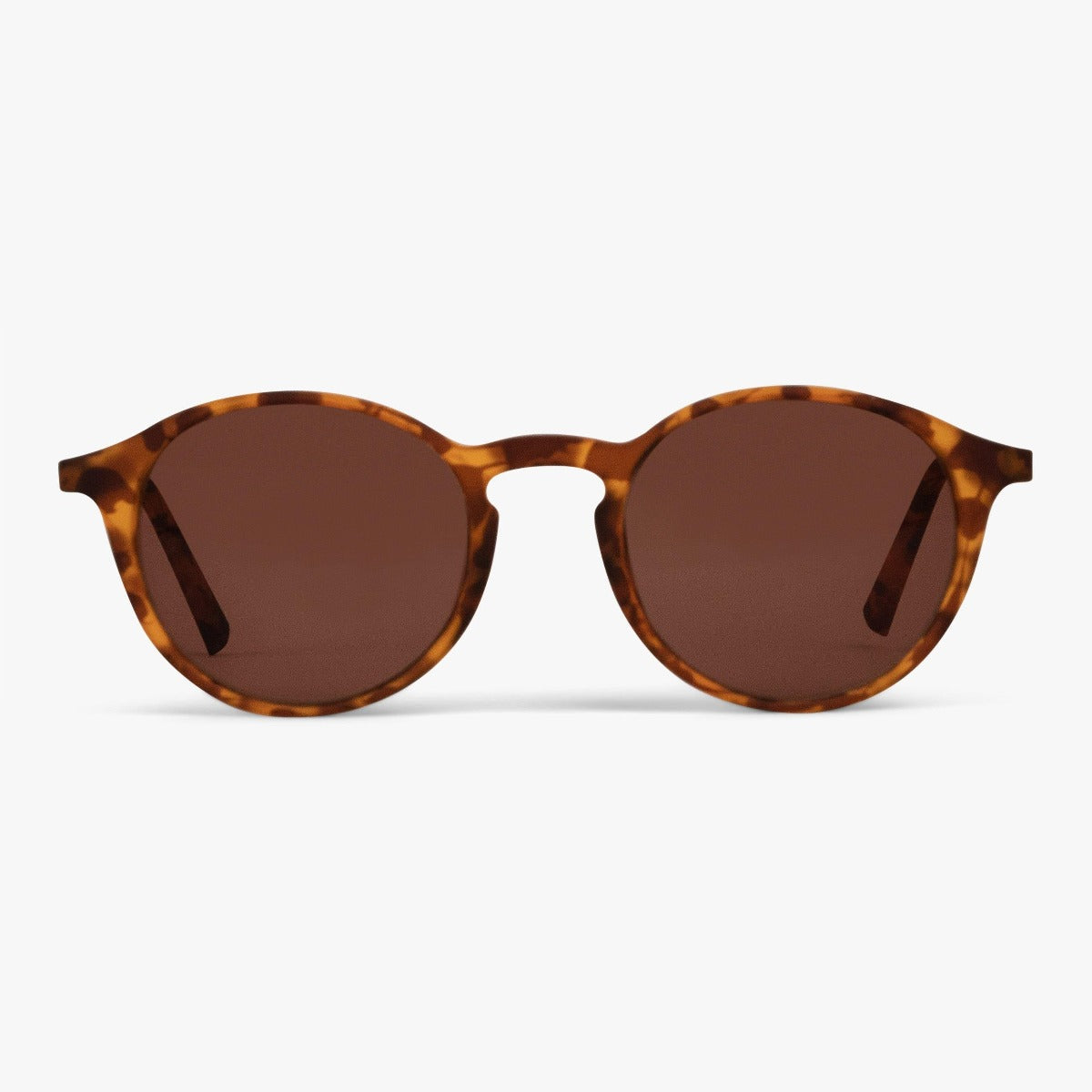 Luxreaders stylish Women's Læsø Turtle Sunglasses. Made from Rubber in a Round shape.