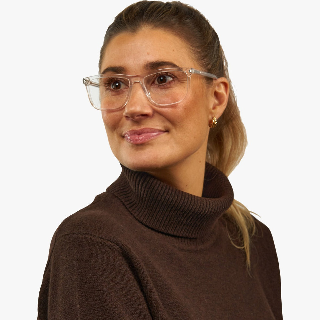 Women's Adams Crystal White Reading glasses - Luxreaders.co.uk