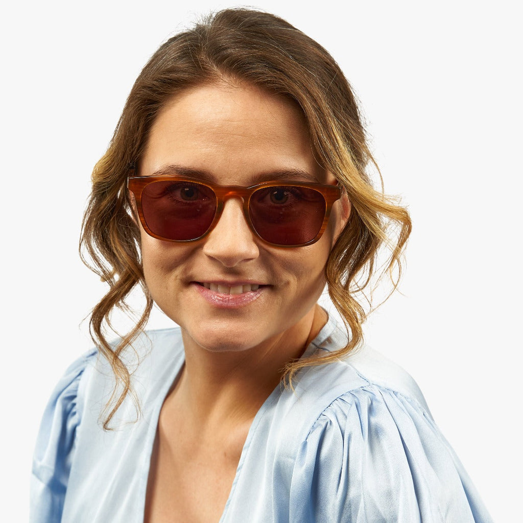 Women's Baker Shiny Walnut Sunglasses - Luxreaders.co.uk