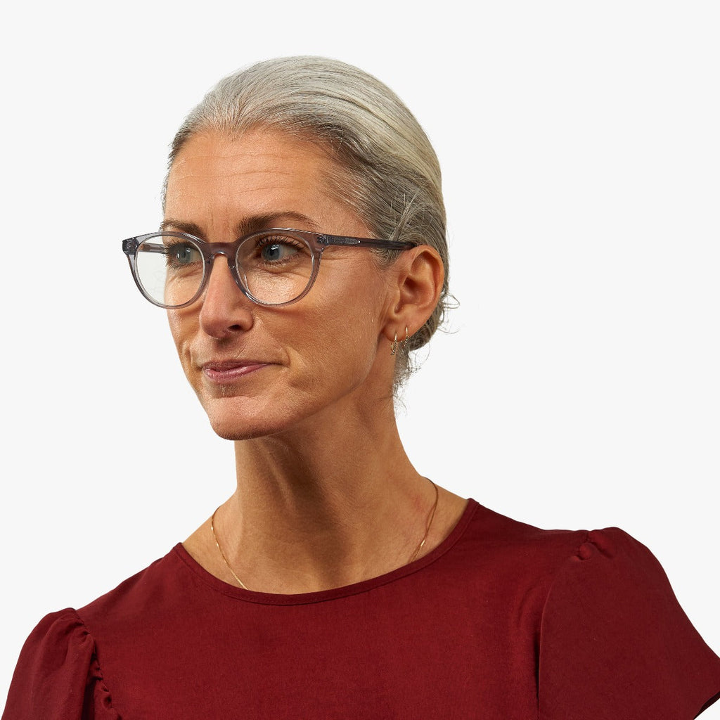 Women's Cole Crystal Grey Reading glasses - Luxreaders.co.uk