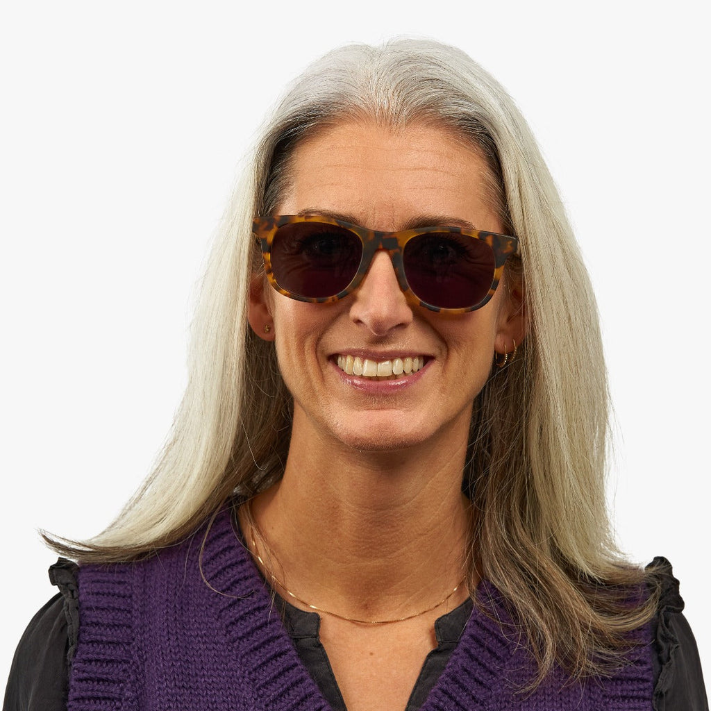 Women's Evans Dark Turtle Sunglasses - Luxreaders.co.uk