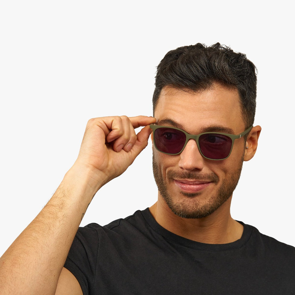 Men's Riley Dark Army Sunglasses - Luxreaders.co.uk