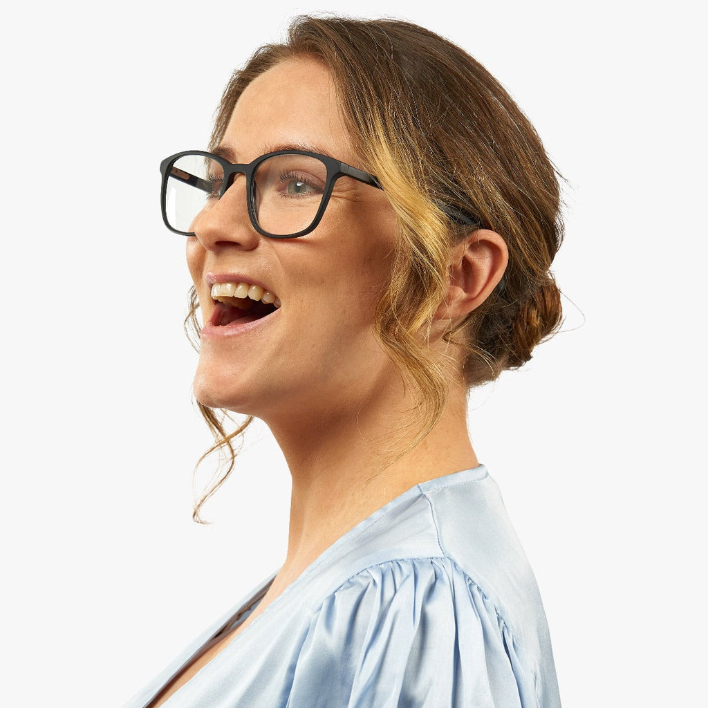 Women's Taylor Black Reading glasses - Luxreaders.co.uk