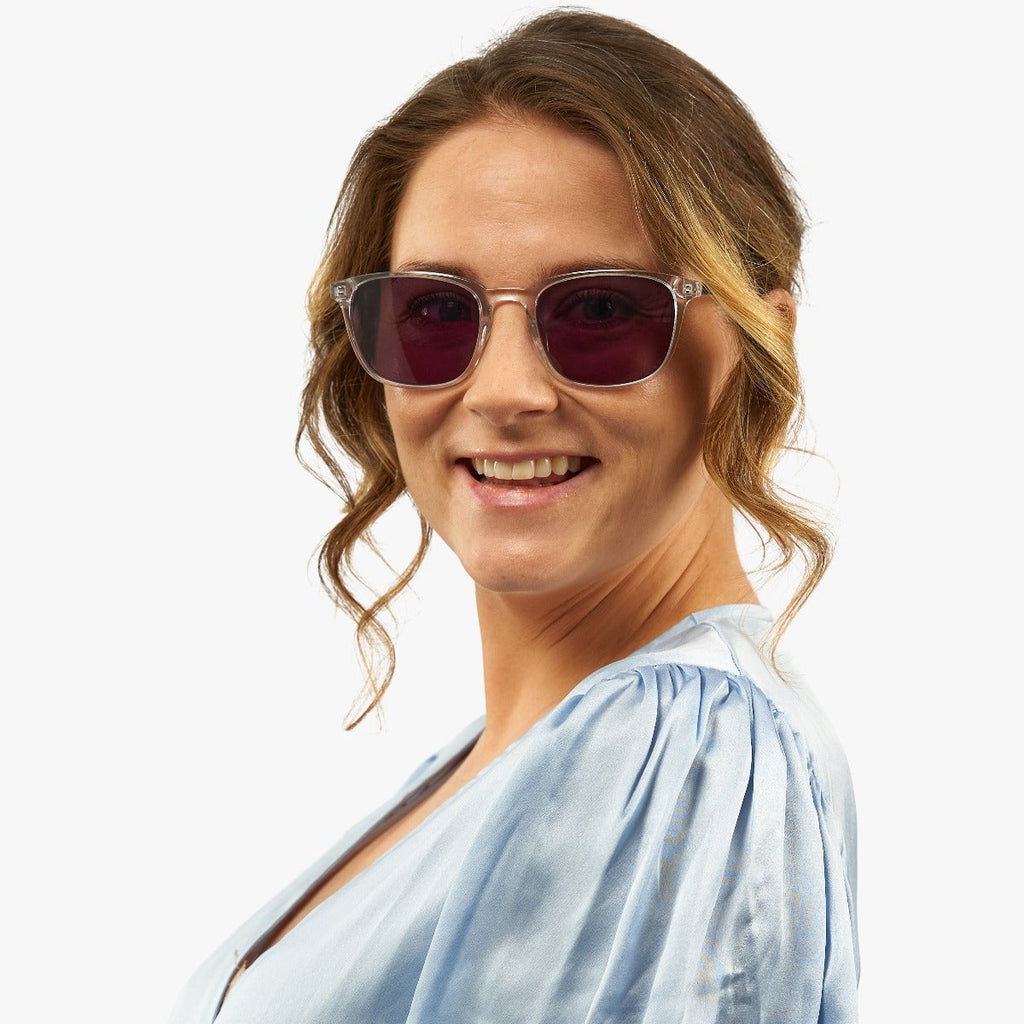 Women's Taylor Crystal White Sunglasses - Luxreaders.co.uk