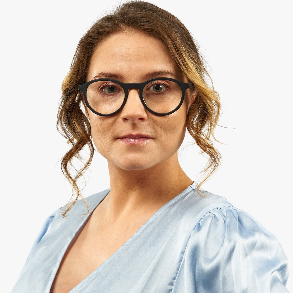 Women's Walker Black Reading glasses - Luxreaders.co.uk