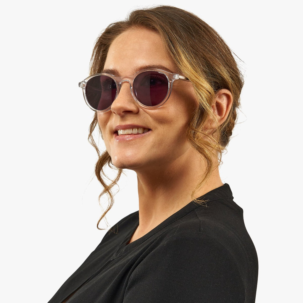 Women's Walker Crystal White Sunglasses - Luxreaders.co.uk