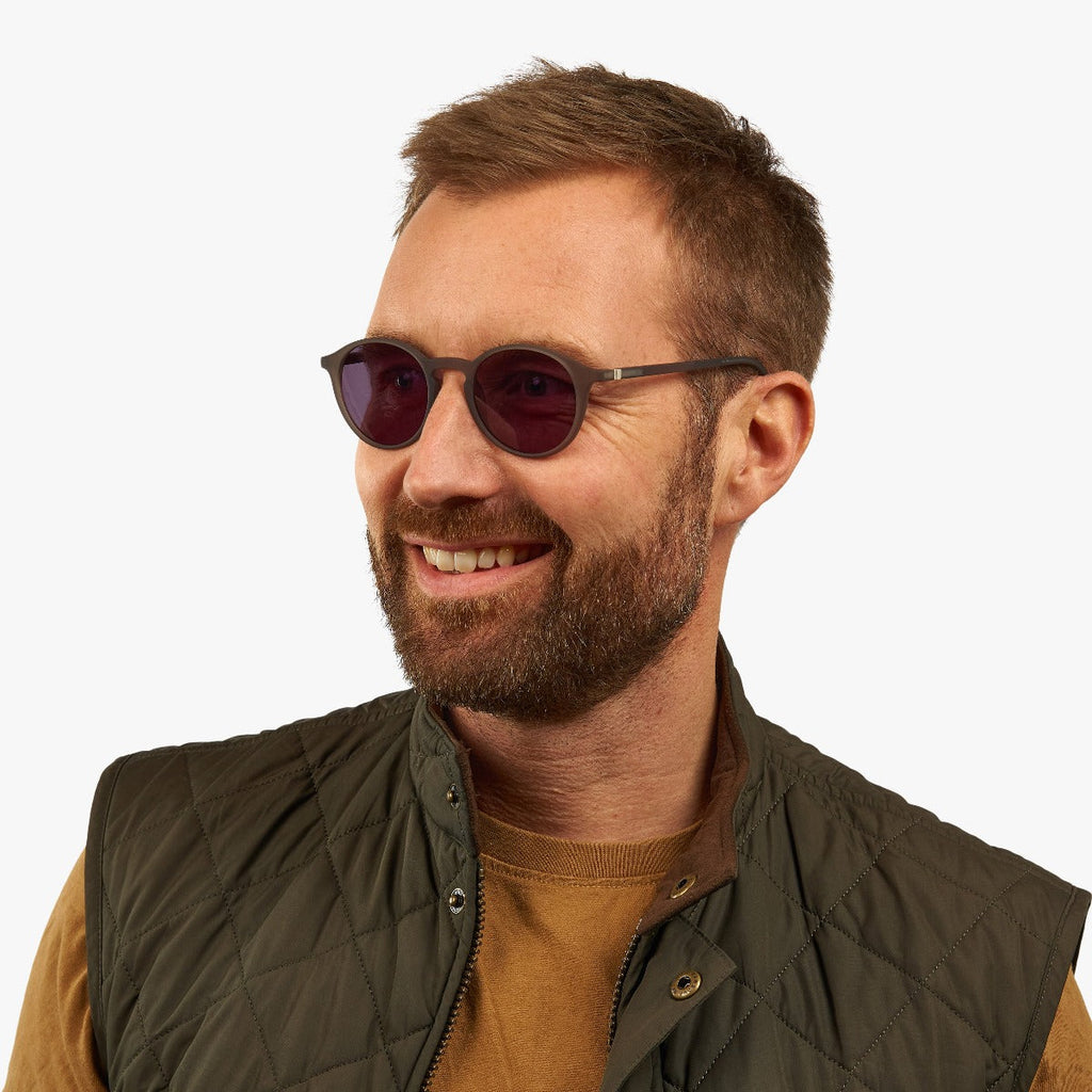 Men's Wood Grey Sunglasses - Luxreaders.co.uk