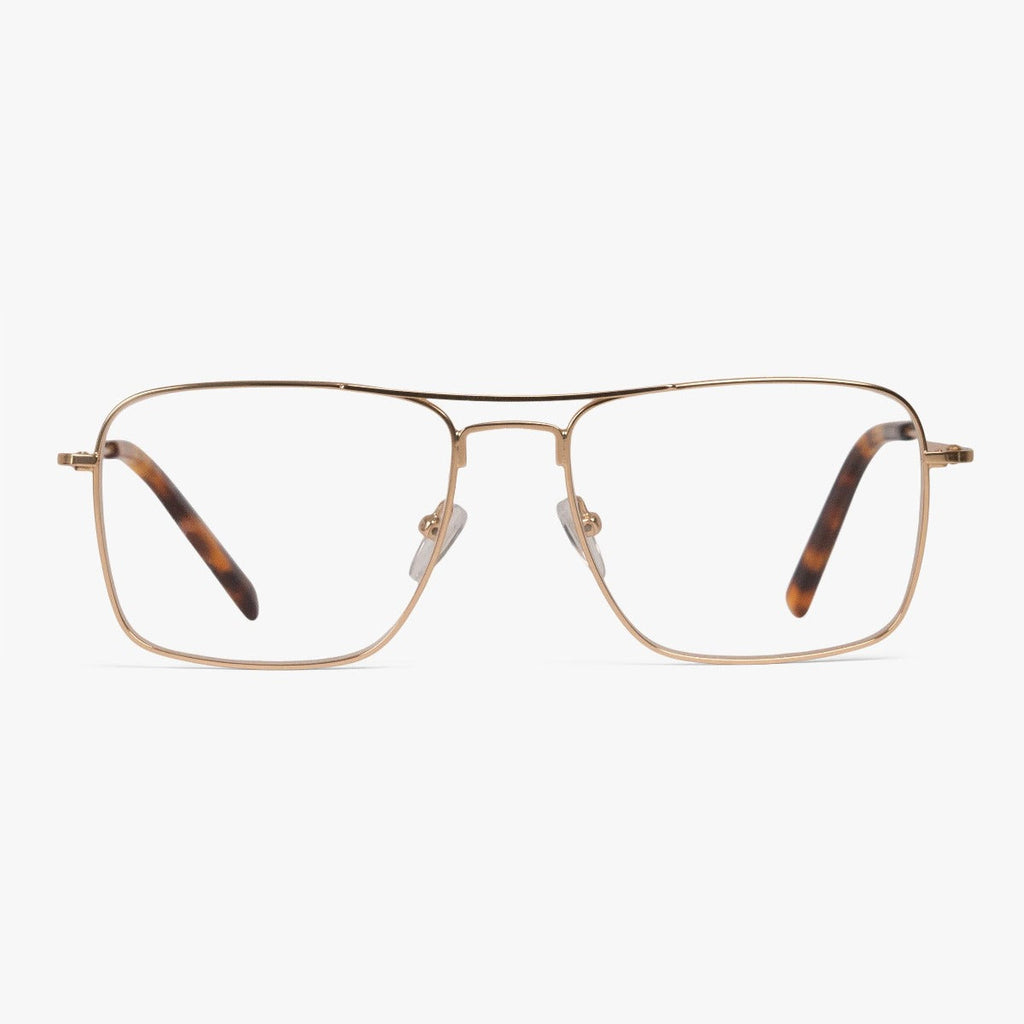 Buy Men's Clarke Gold Reading glasses - Luxreaders.co.uk
