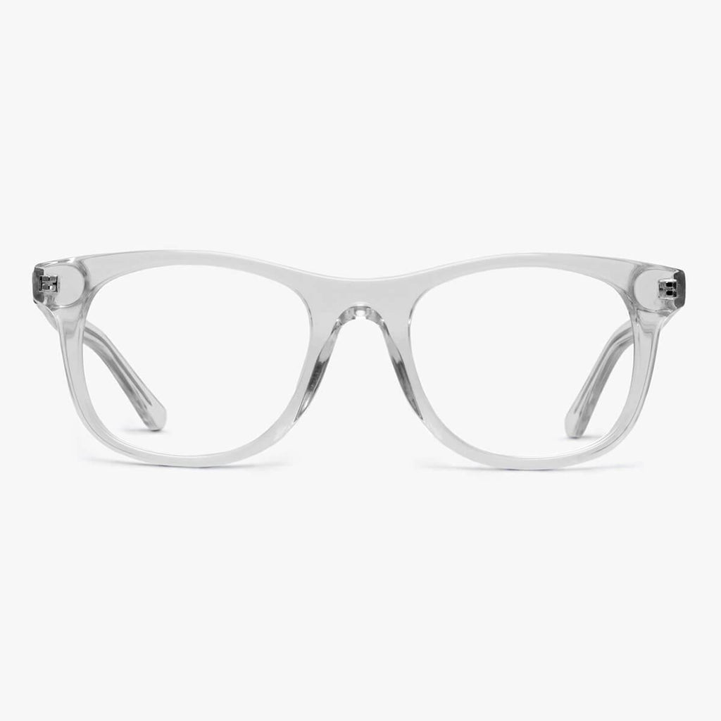 Buy Men's Evans Crystal White Blue light glasses - Luxreaders.co.uk