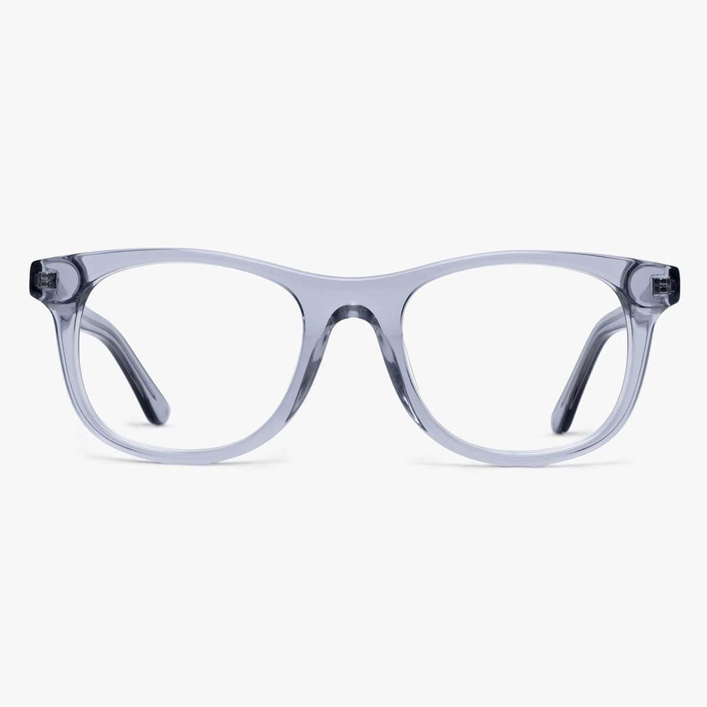 Buy Men's Evans Crystal Grey Blue light glasses - Luxreaders.co.uk