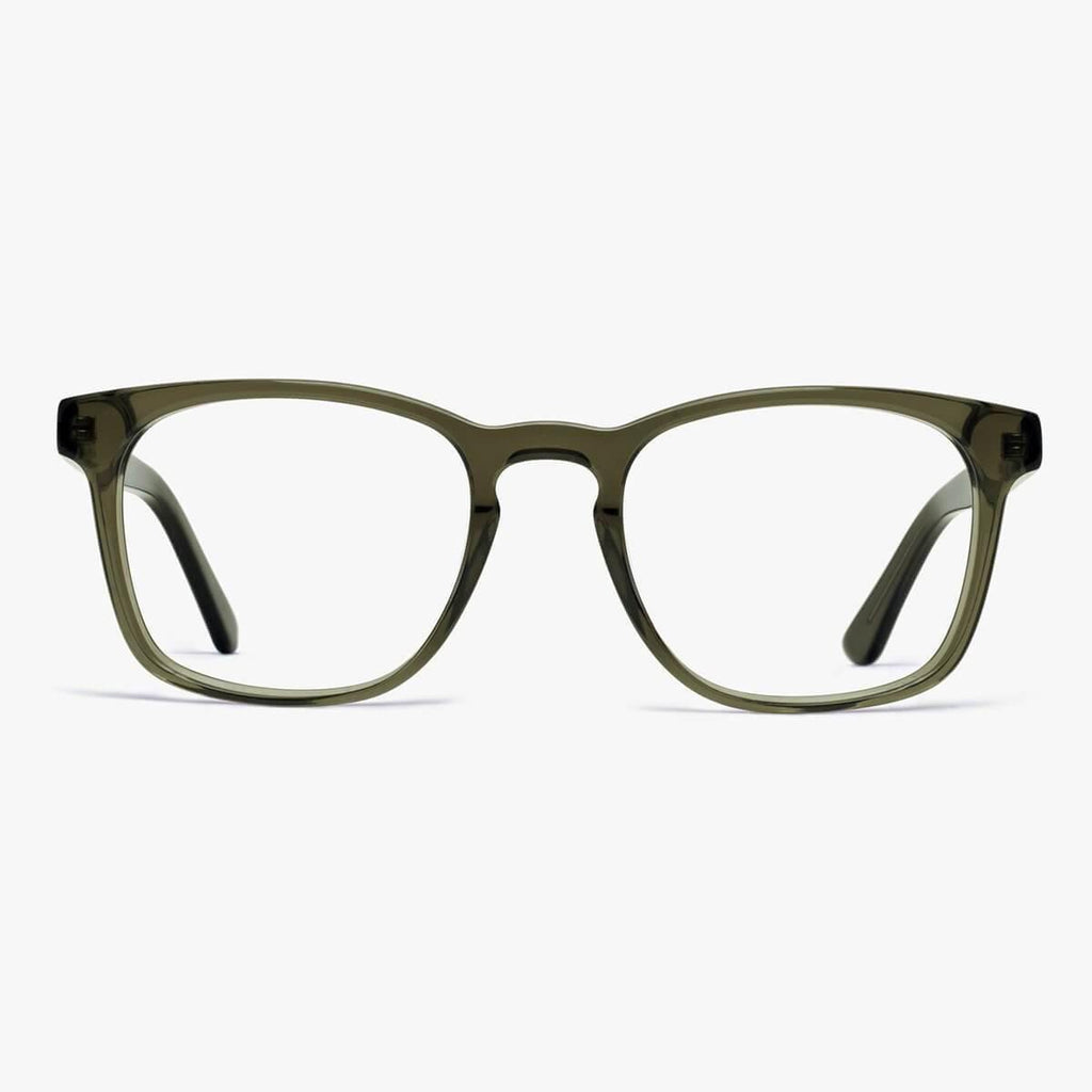 Buy Men's Baker Shiny Olive Reading glasses - Luxreaders.co.uk