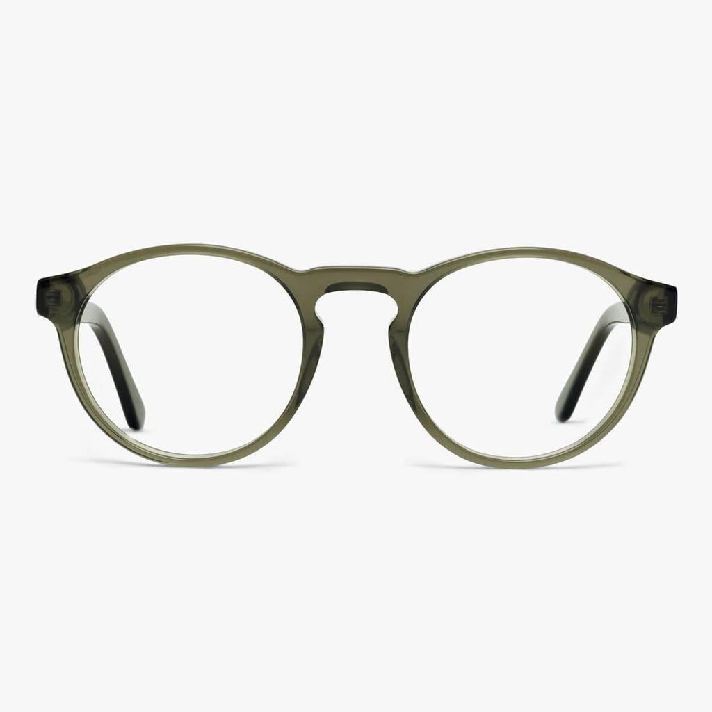 Buy Men's Morgan Shiny Olive Reading glasses - Luxreaders.co.uk