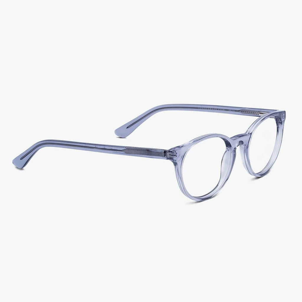 Men's Cole Crystal Grey Blue light glasses - Luxreaders.co.uk