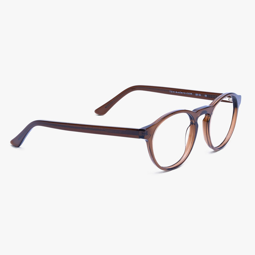Morgan Shiny Brown Reading glasses - Luxreaders.co.uk