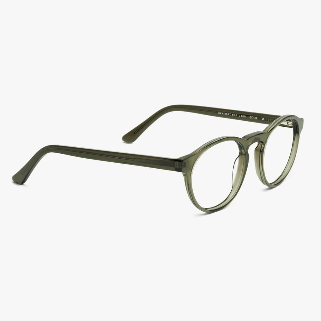 Men's Morgan Shiny Olive Reading glasses - Luxreaders.co.uk