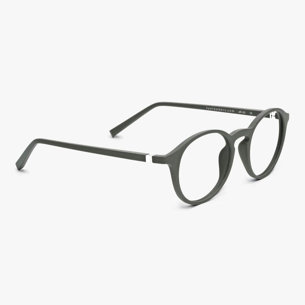 Men's Wood Dark Army Reading glasses - Luxreaders.co.uk