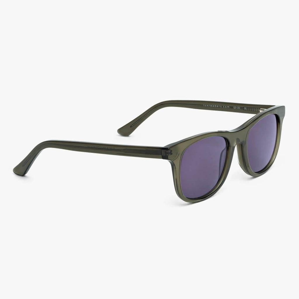 Evans Shiny Olive Sunglasses - Luxreaders.co.uk