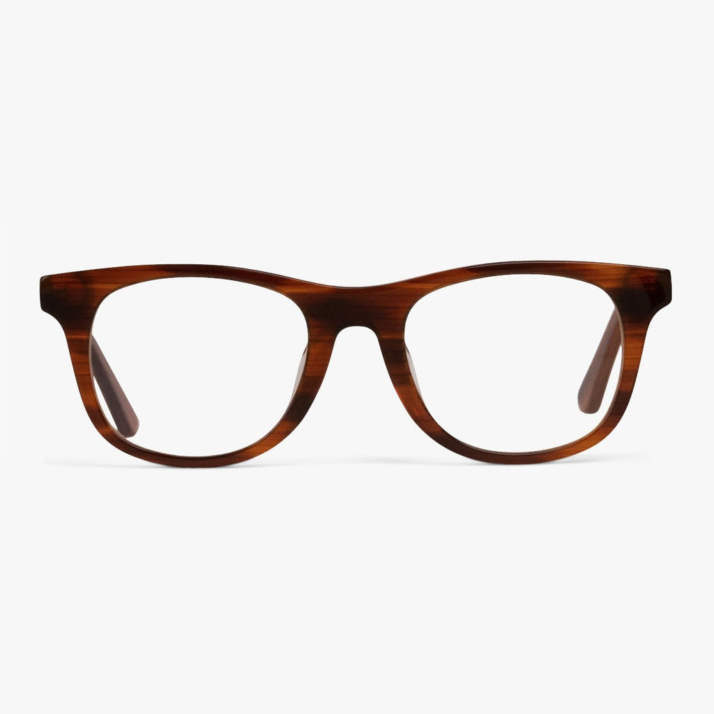 Buy Men's Evans Shiny Walnut Reading glasses - Luxreaders.co.uk