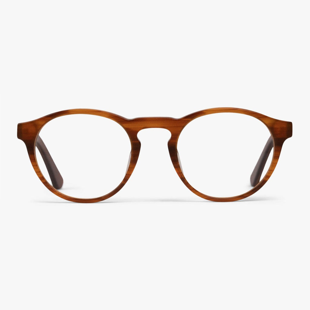 Buy Men's Morgan Shiny Walnut Reading glasses - Luxreaders.co.uk